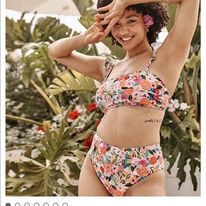 Rifle Paper Co. x Summersalt two piece swimsuit